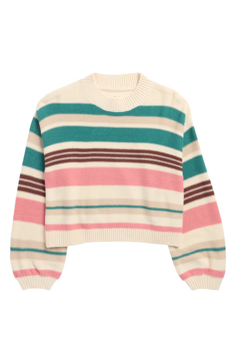 Billabong Kids' Light Stripe Sweater, Main, color, Whitecap