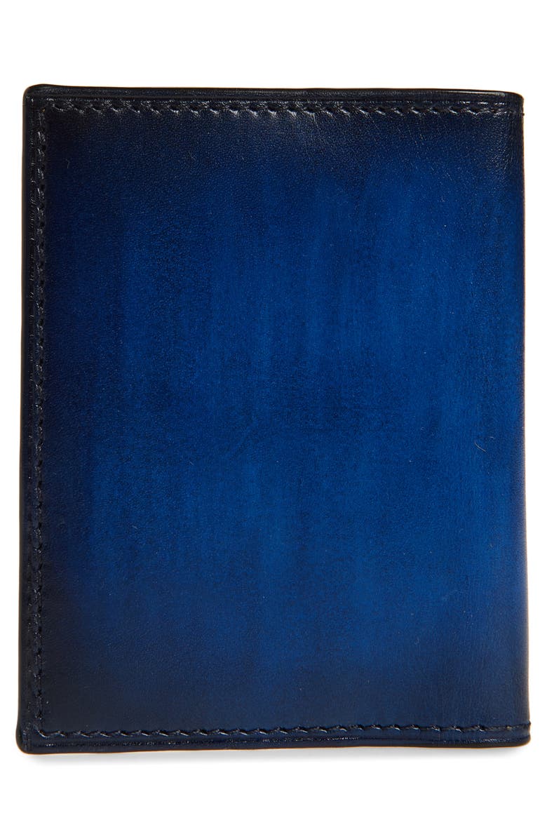 Magnanni Leather Card Case, Alternate, color, Navy