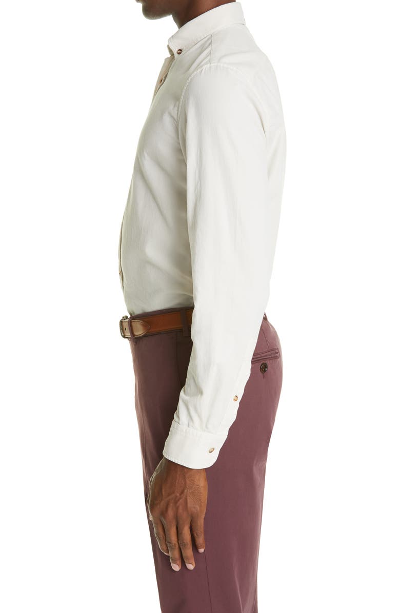 Brunello Cucinelli Leisure Fit Button-Down Corduroy Shirt, Alternate, color, 
