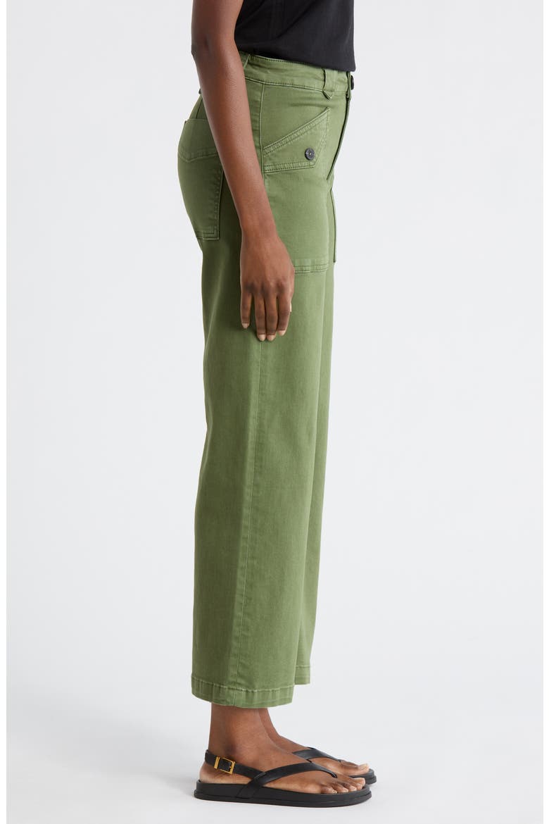 Meg High Waist Ankle Wide Leg Utility Pants, Alternate, color, DILL