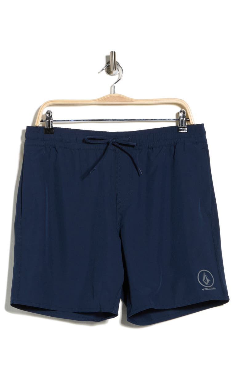 Volcom Manic Swim Trunks, Main, color, Navy Paint