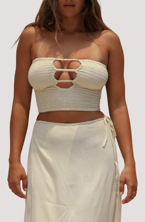 Coco Smocked Crop Tube Top