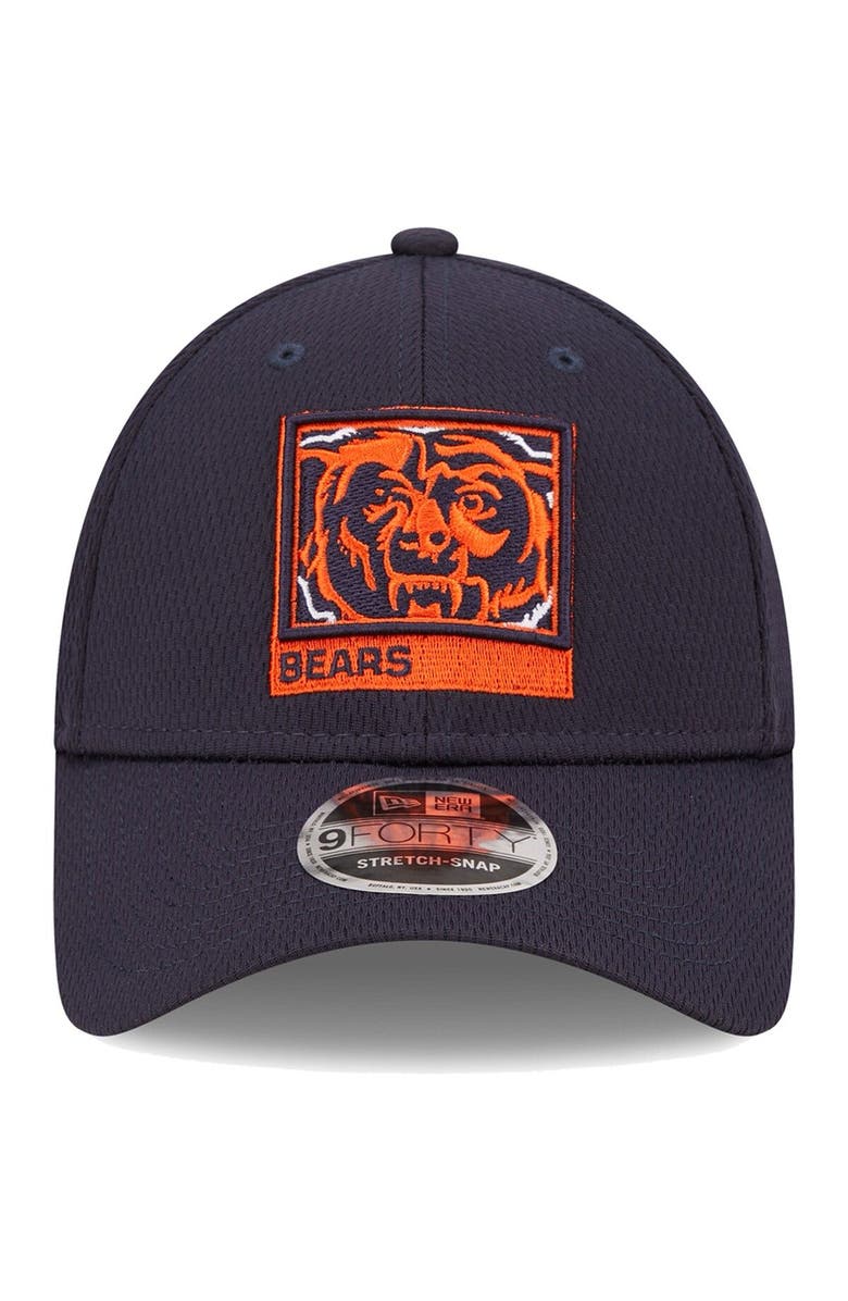 New Era Men's New Era Navy Chicago Bears A-Frame 9FORTY Snapback Hat, Alternate, color,