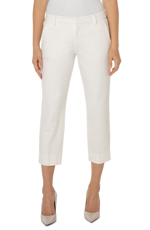 Kelsey Slit Hem Crop Ponte Trousers