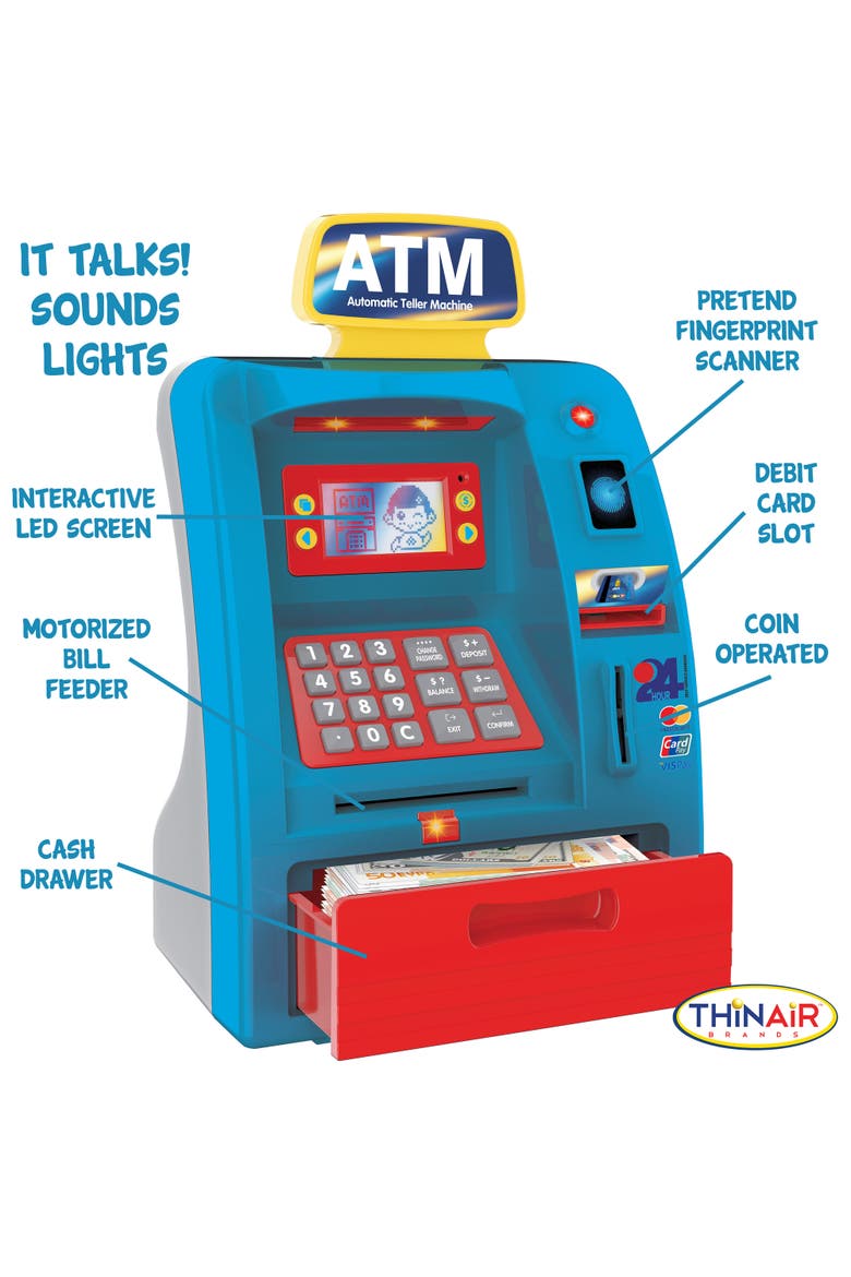 Atm, Lights & Sounds, Interactive Piggy Bank, Toy Money 3+, Alternate, color, Multicolored