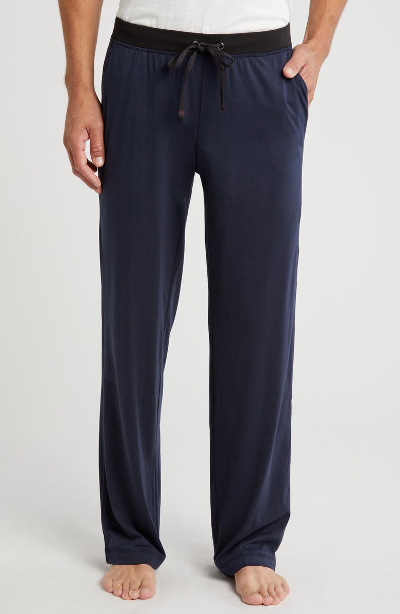 Daniel Buchler Peruvian Pima Cotton Lounge Pants, Main, color, Midnight