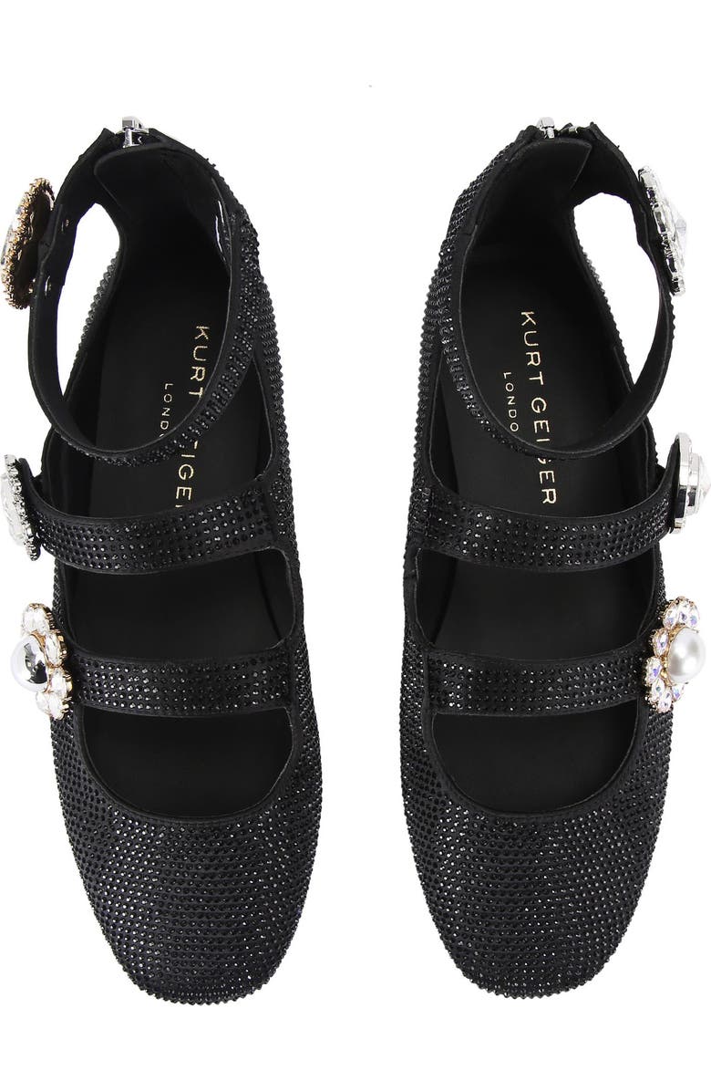 Kurt Geiger London Ankle Strap Ballet Flat, Alternate, color, Black