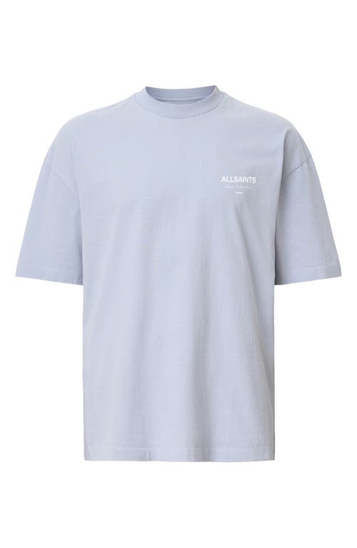 Allsaints Underground Oversize Graphic T-shirt In Gray