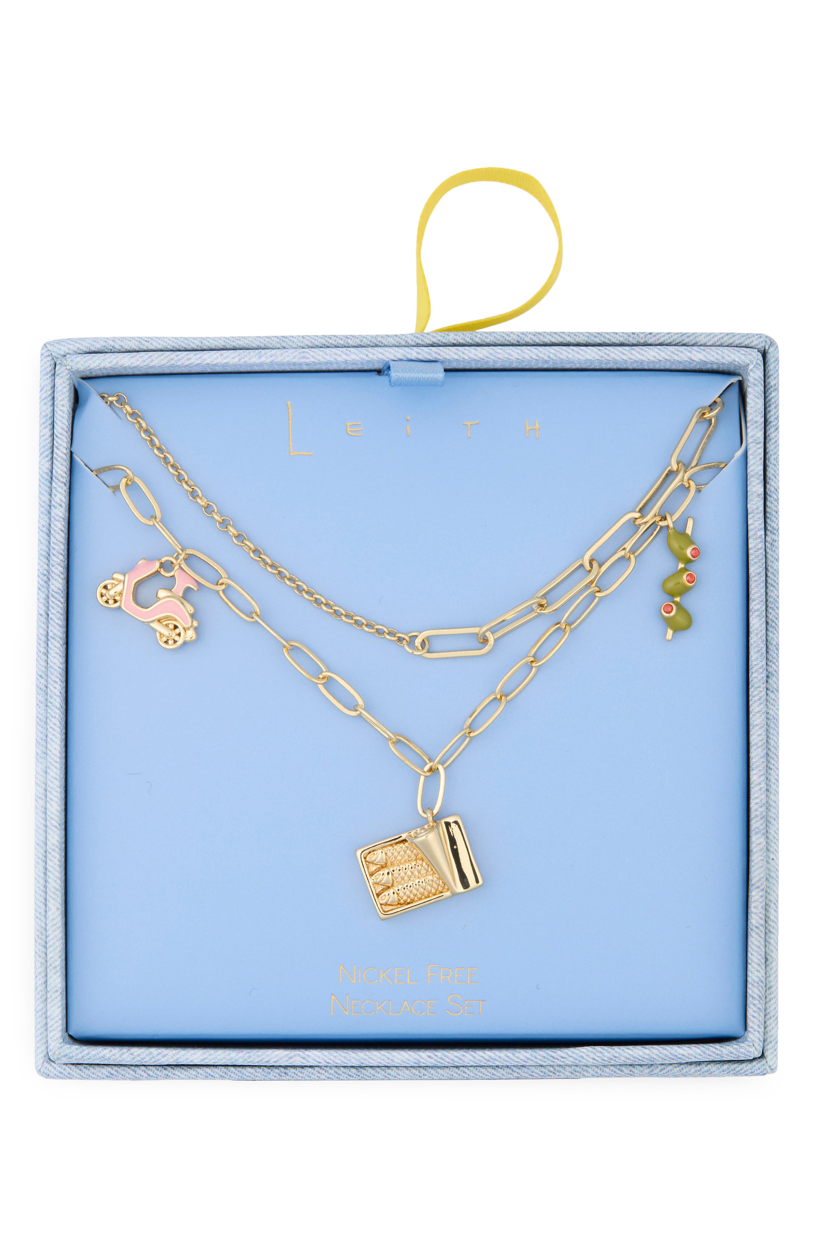 Leith Layered Charm Pendant Necklace