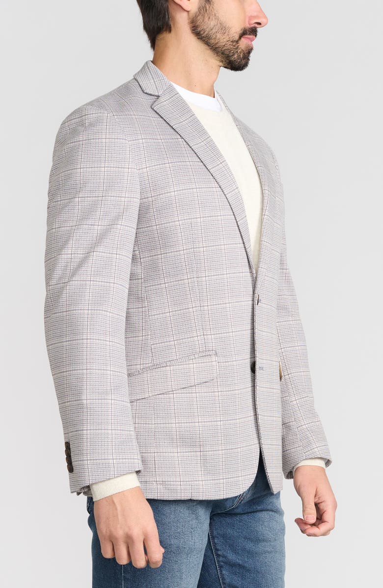 Windowpane Plaid Knit Sport Coat