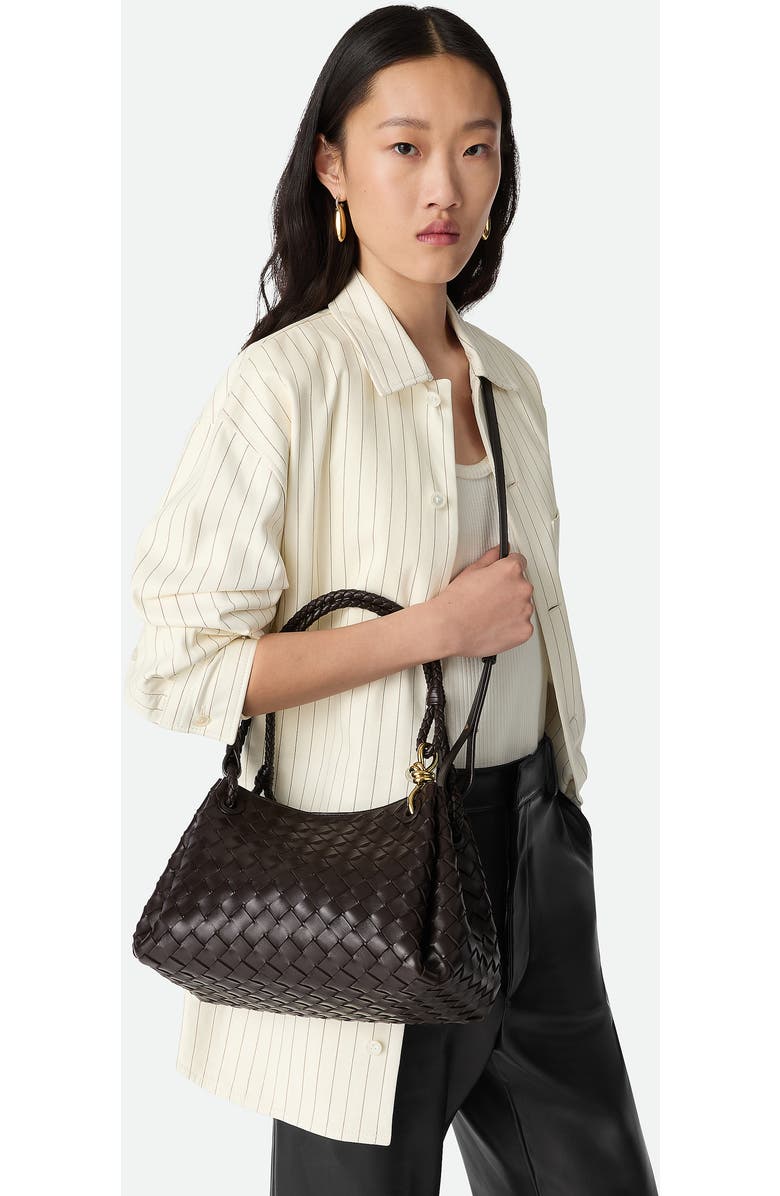 Bottega Veneta Small Parachute Intrecciato Leather Shoulder Bag, Alternate, color, 2190 Fondant-M Brass