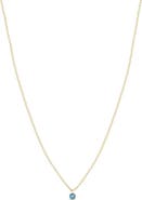 Zoë Chicco 14K Gold Bezel Birthstone Necklace
