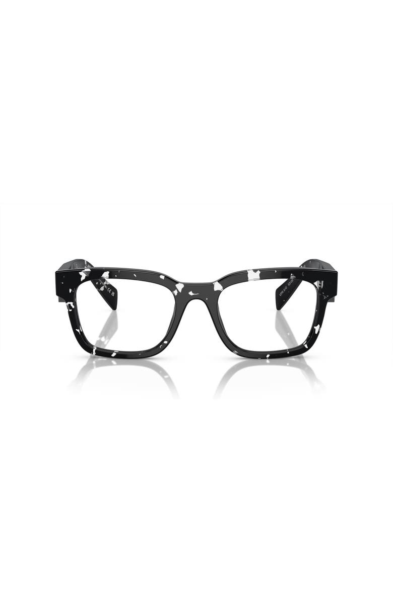 Prada 51mm Rectangle optical glasses, Alternate, color, Brown