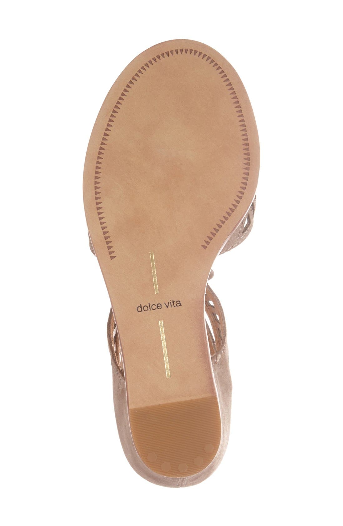 Dolce Vita 'Linsey' Lace-Up Wedge Sandal, Alternate, color, 