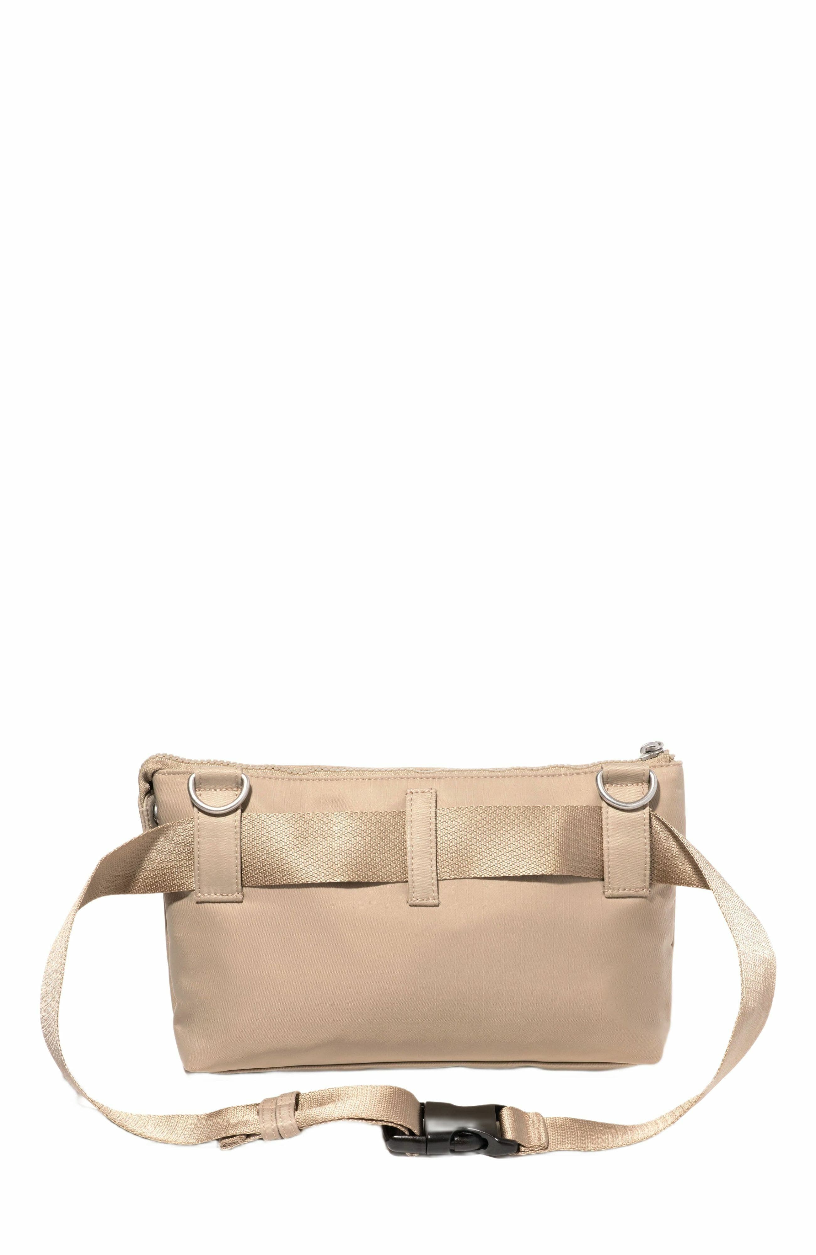 BAGGALLINI Pocket Belt Bag Convertible Crossbody Waist Pack, Alternate, color, Taupe Twill