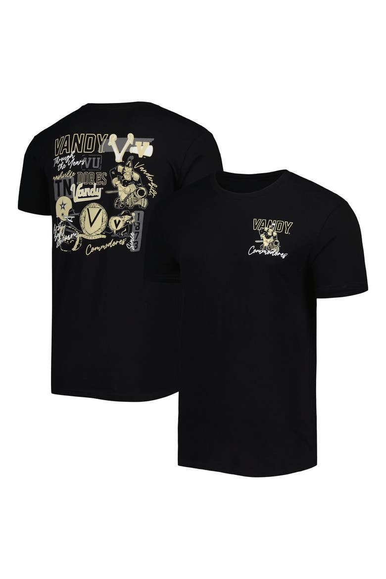 Men's Black Vanderbilt Commodores Vintage College Vault Through the Years Two-Hit T-Shirt, Main, color, Black