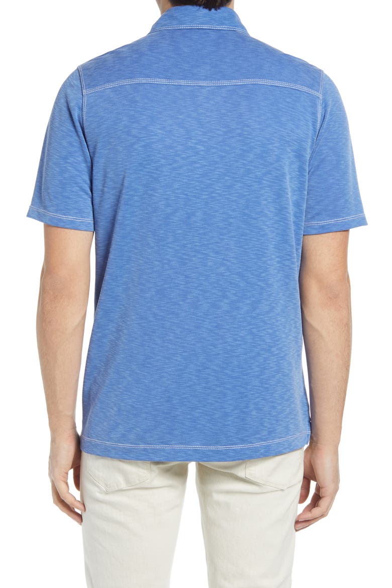 Vintage Slub Jersey Polo, Alternate, color, BLUE
