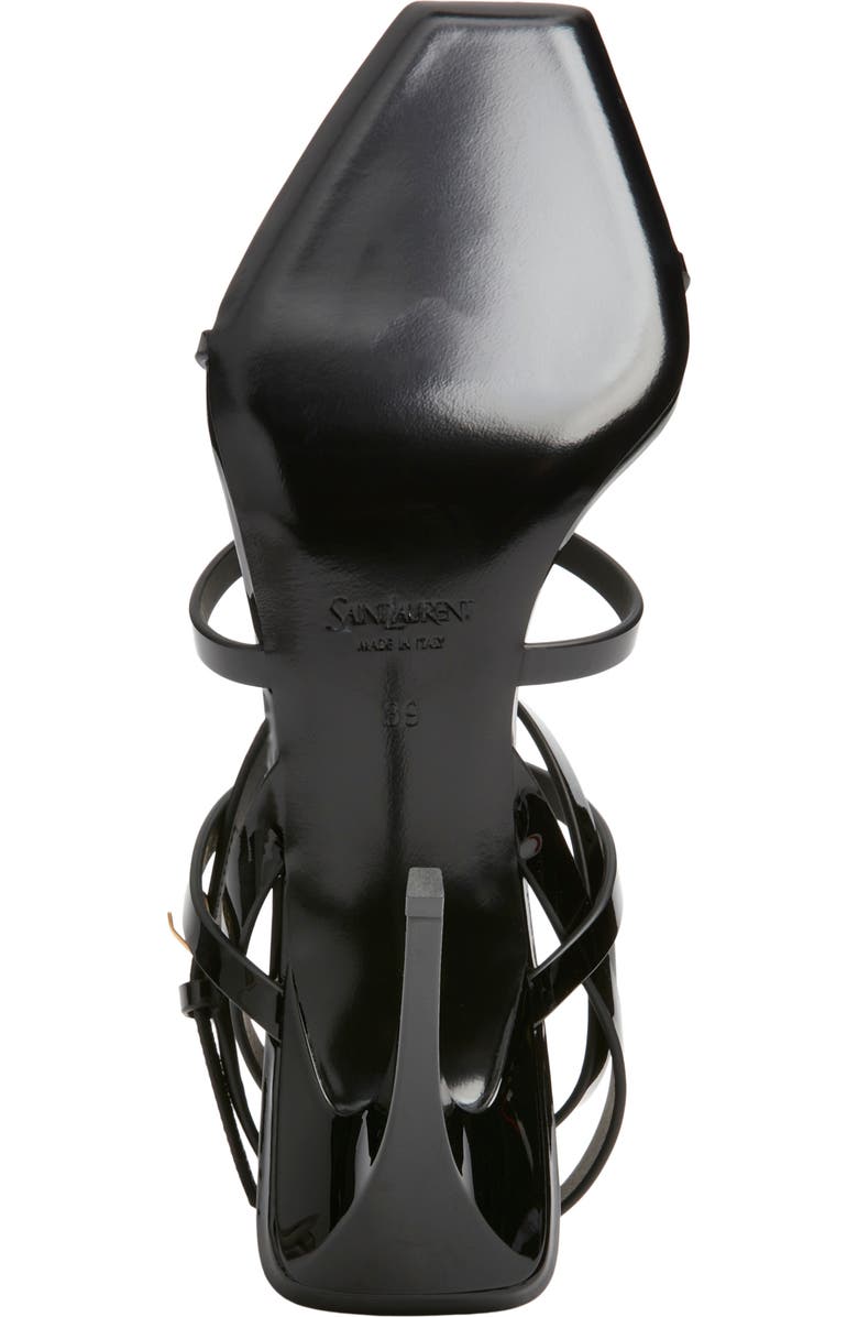 Saint Laurent Cassandra Sandal, Alternate, color, Noir