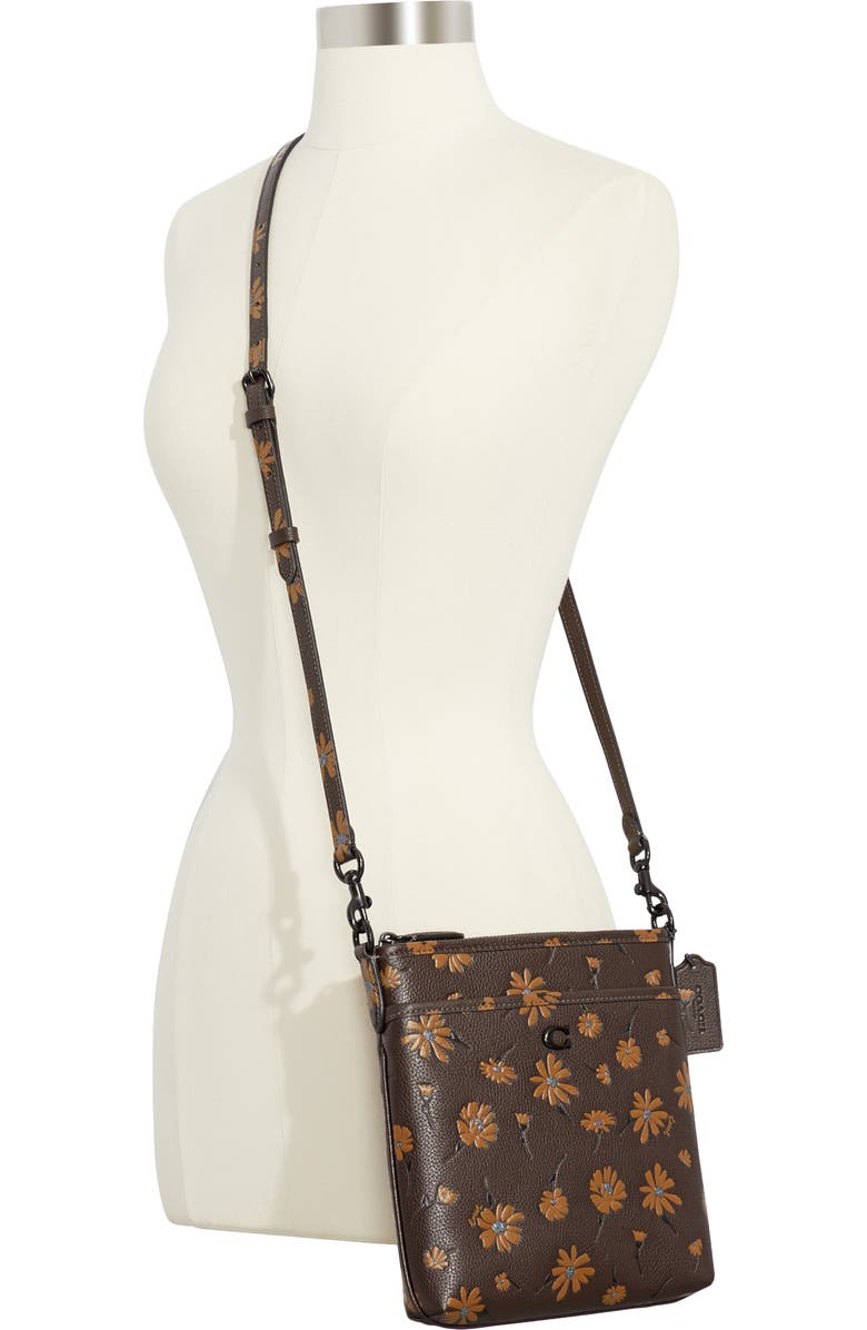 COACH Kitt Floral Pebble Leather Crossbody Bag, Alternate, color,