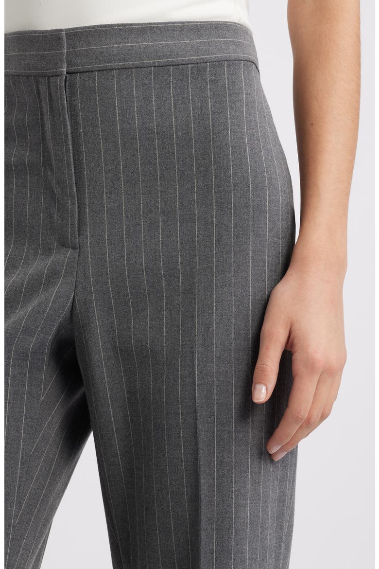 Pinstripe Flare Pants, Alternate, color, GREY HEATHER EDIE STRIPE