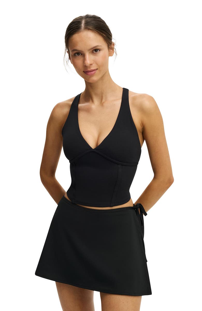 COTTON ON BODY Women
s Active Wrap Skirt With Tie, Alternate, color, Black