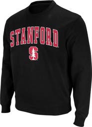 COLOSSEUM Men's Colosseum Black Stanford Cardinal Arch & Logo Crew Neck Sweatshirt