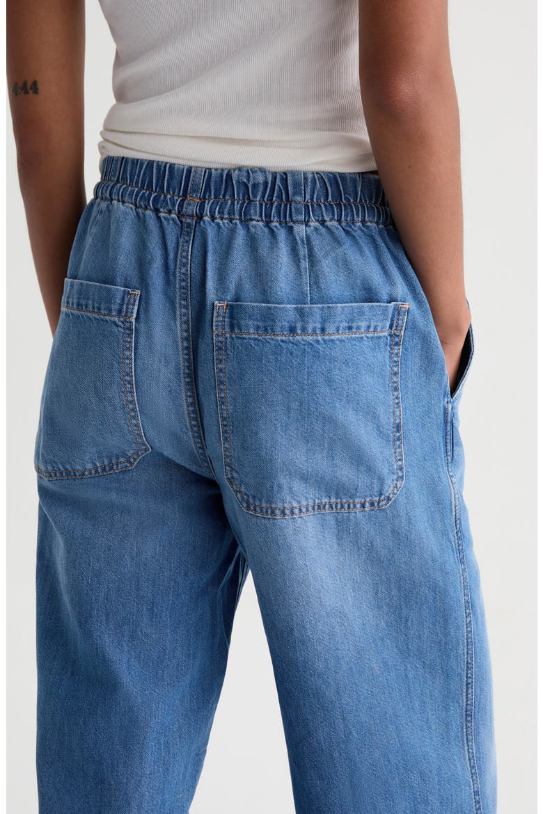 Adria Drawstring Wide Leg Jeans, Alternate, color, GALAXY