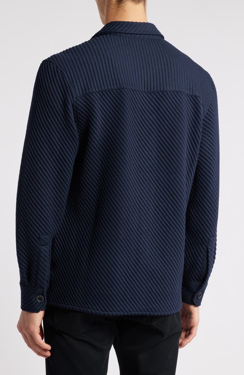 Robert Barakett Hoffburg Jacquard Overshirt, Alternate, color, Navy