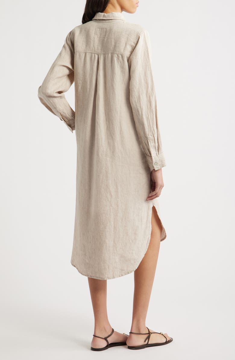 Rails Val Long Sleeve Linen Shirtdress, Alternate, color,