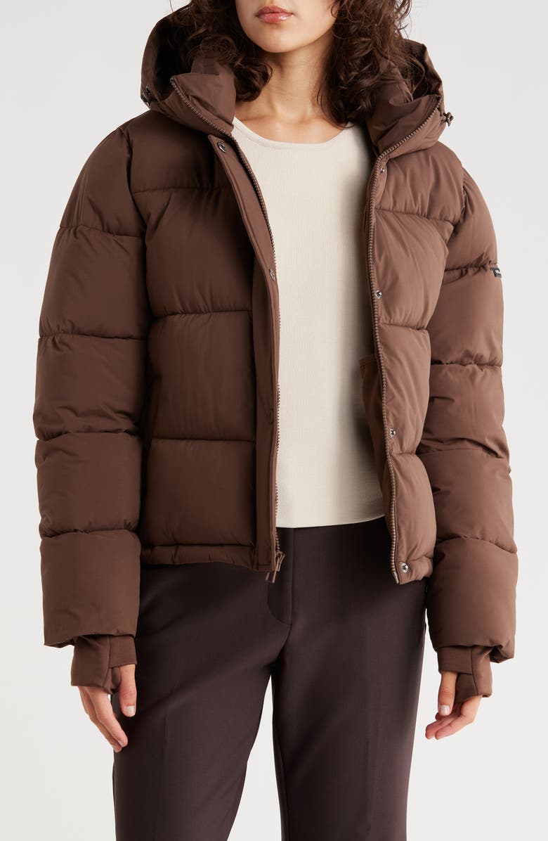 Missy Hooded Water Resistant Crop Puffer Jacket