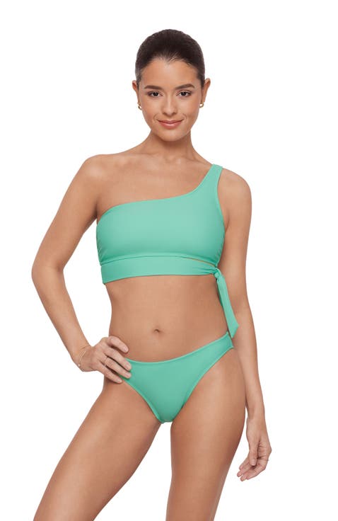 Tie Side One Shoulder Bikini Set