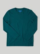 Robert Talbott Kelly Long Sleeve Cotton Crepe Tee