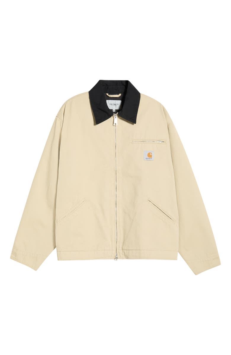 Carhartt Work In Progress OG Detroit Organic Cotton Canvas Chore Jacket, Main, color, Barchan/Black