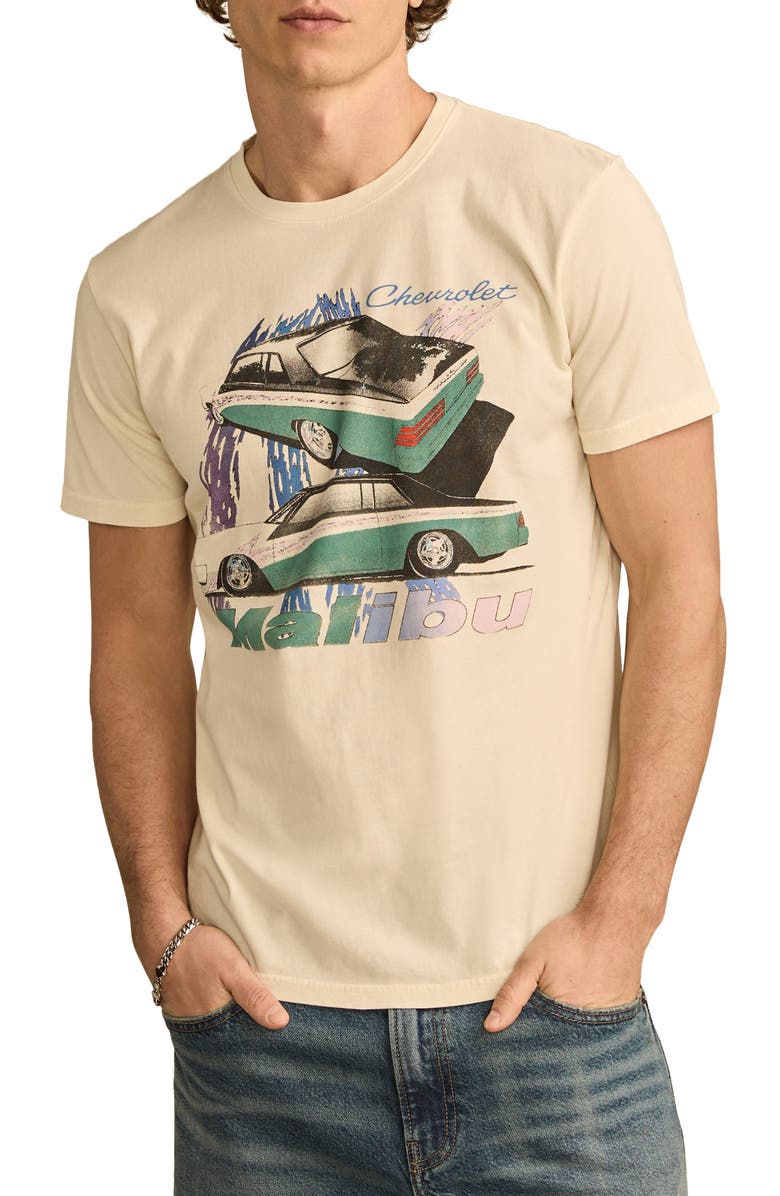 Lucky Brand Chevrolet Malibu Graphic T-Shirt, Main, color, Light Gray