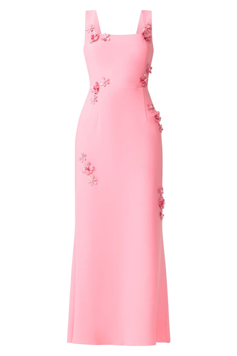 Hayley Beaded Floral Appliqué Sheath Gown, Alternate, color, PINK