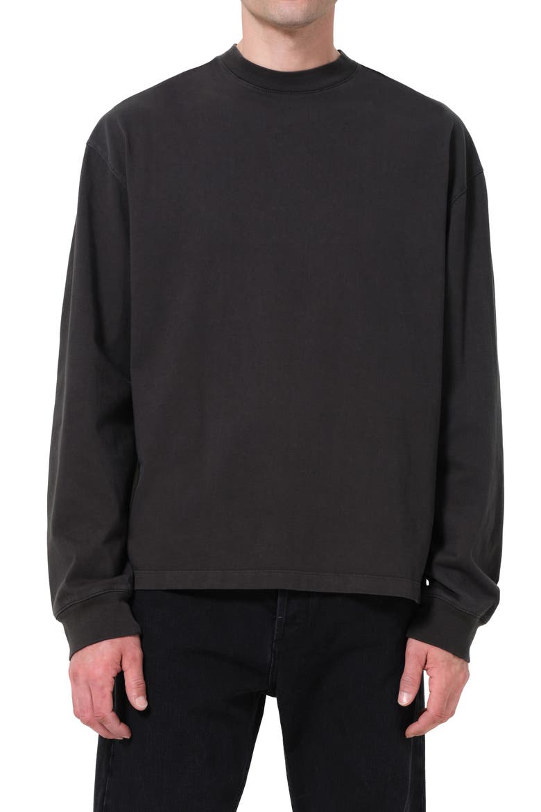 Asha Long Sleeve Cotton T-Shirt, Main, color, CAVE DARK GREY