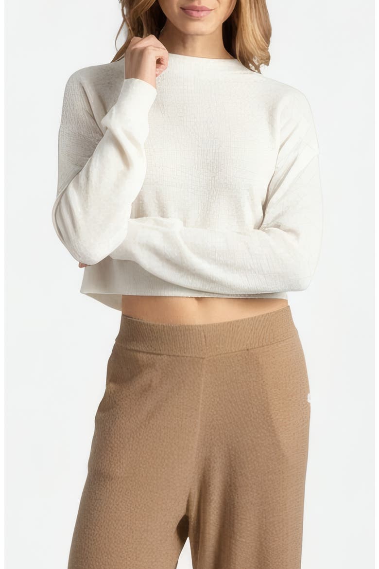 Cloud Cool Crop Sweatshirt, Main, color, OFF WHITE