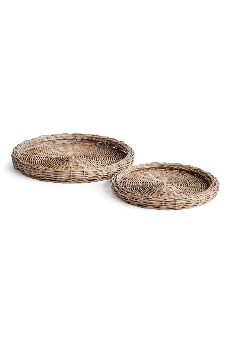 Jules Round Trays St/2, Main, color, Brown