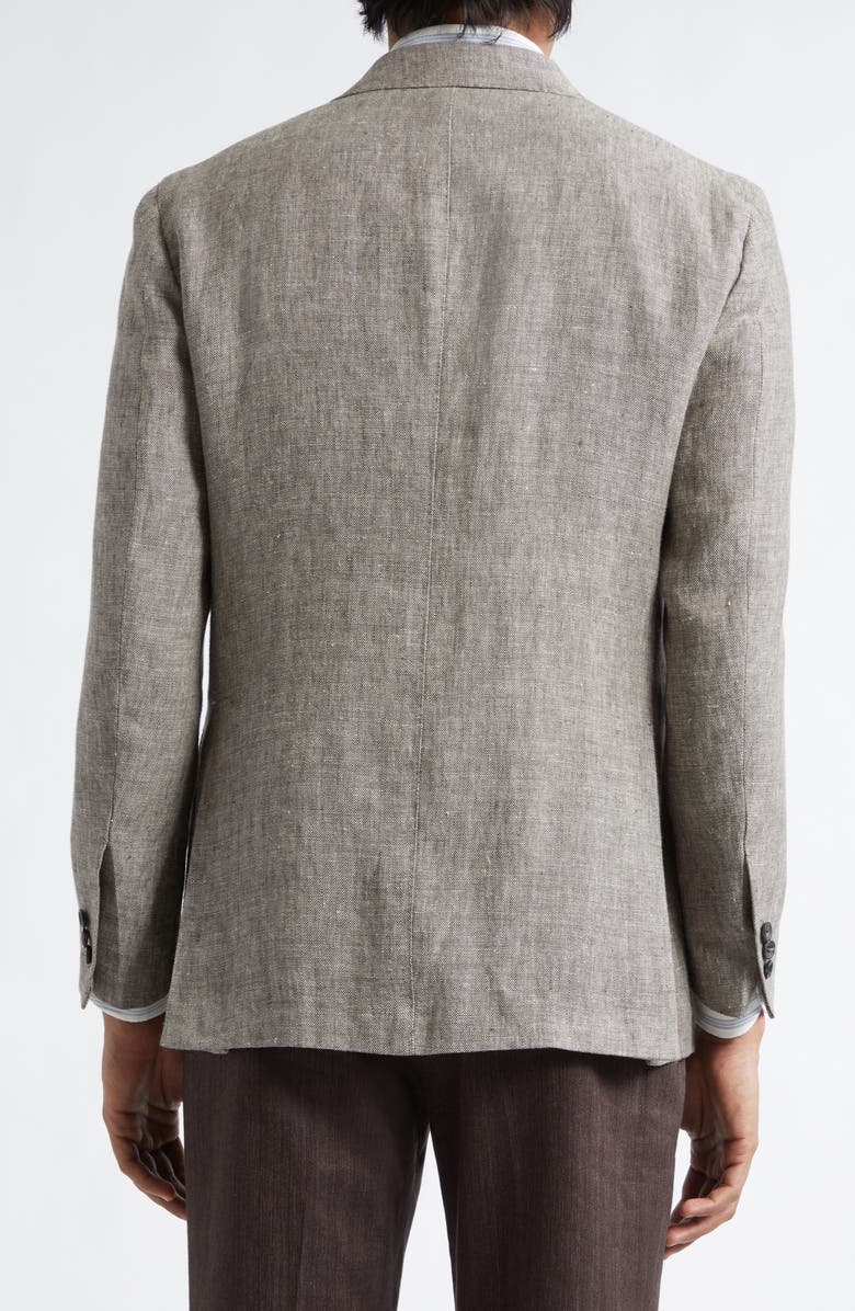 J. Mueser Waverly Double Breasted Linen Blazer, Alternate, color, Brown