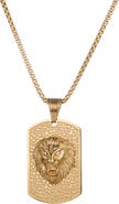 EYE CANDY LOS ANGELES Men's Lion Head Pendant Necklace