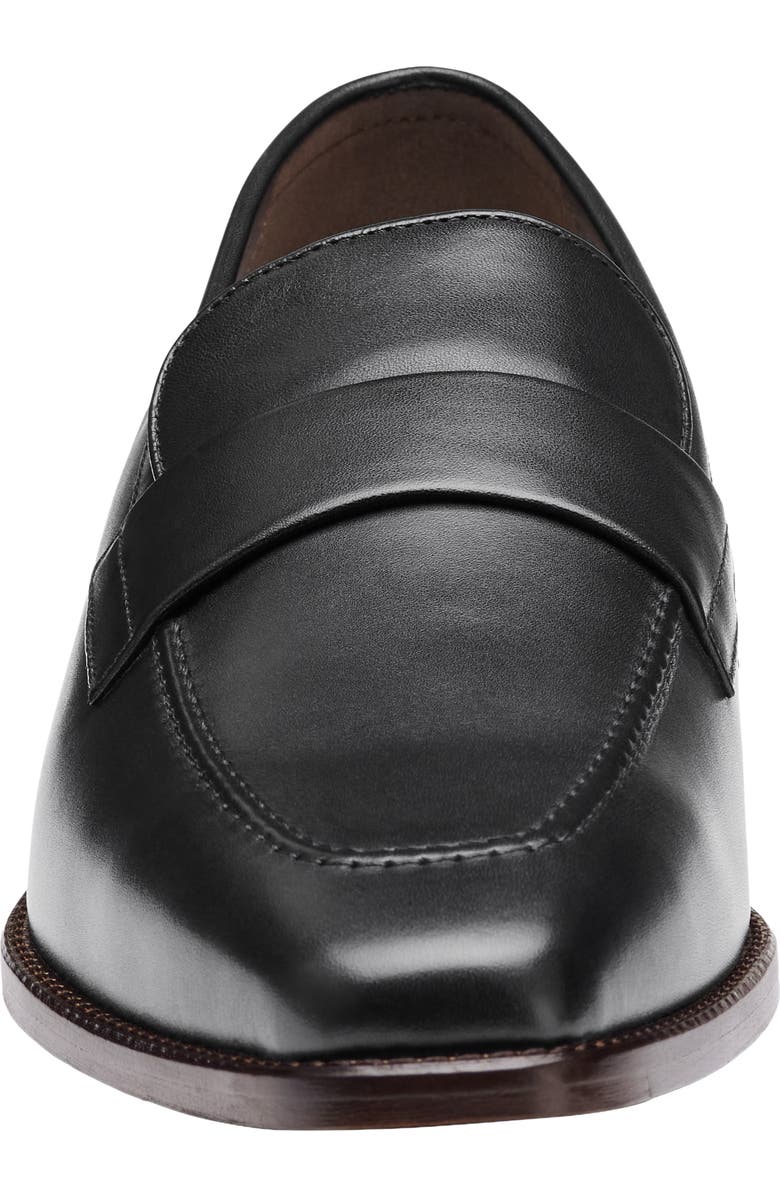 Johnston & Murphy Floyd Penny Loafer, Alternate, color, Black Full Grain