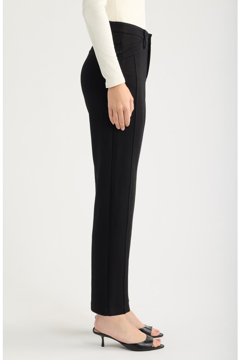 High Waist Straight Leg Pants, Alternate, color, BLACK