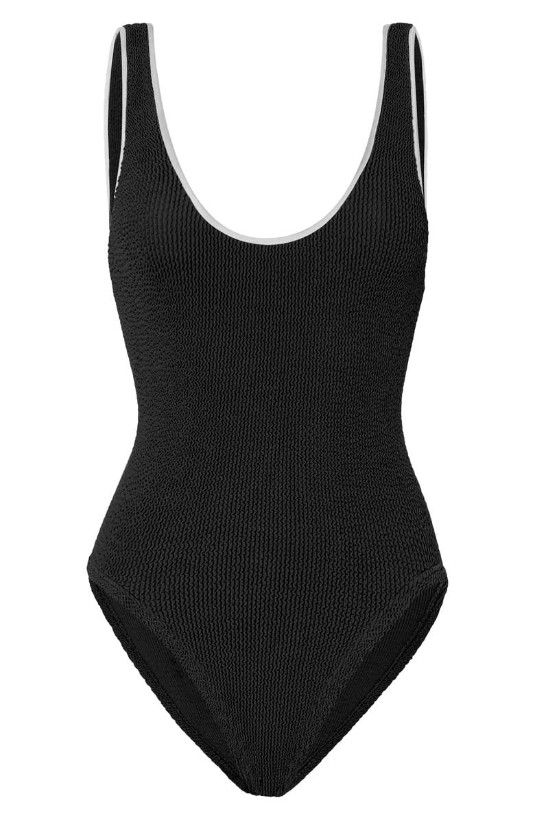 Hunza G Faye One-Piece Swimsuit, Alternate, color, Black
