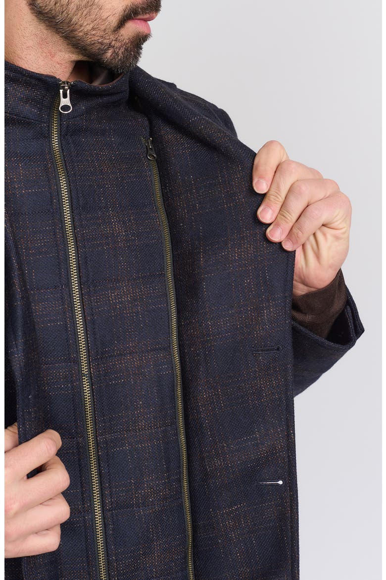 Blue Plaid Wool Hybrid Sport Coat with Removable Bib, Alternate, color, BLUE