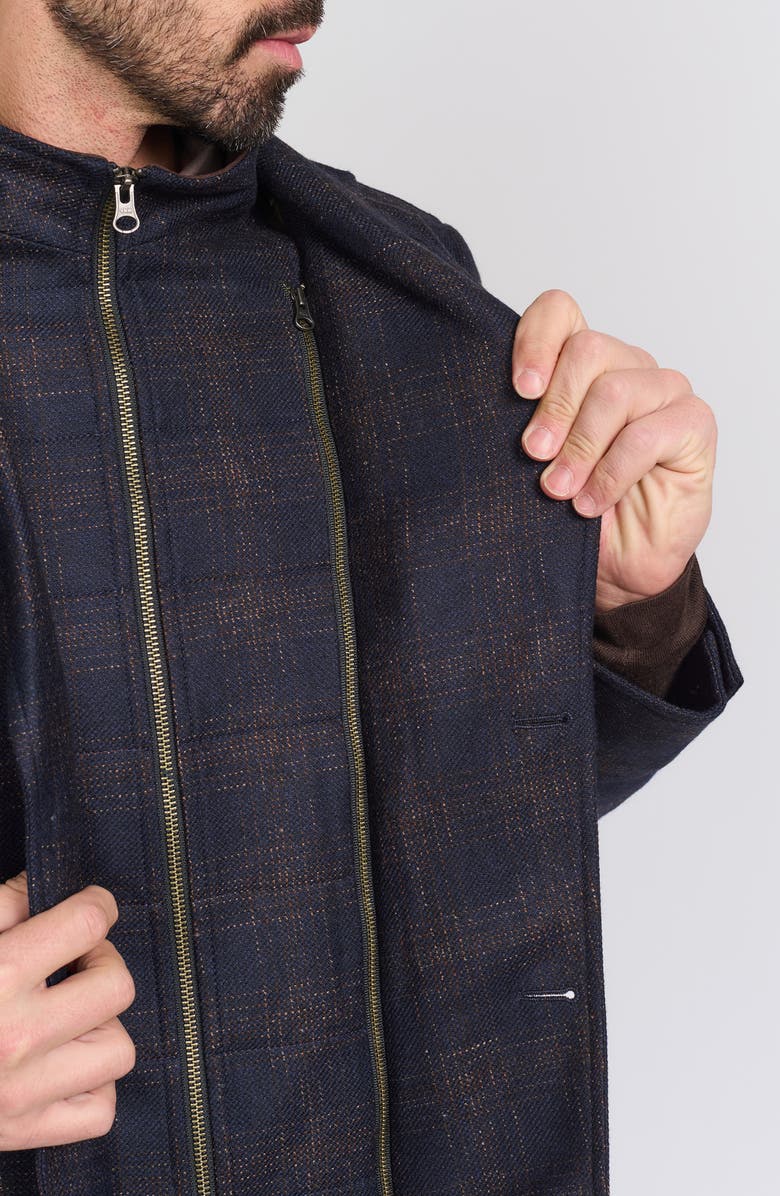 FLYNT Blue Plaid Wool Hybrid Sport Coat with Removable Bib, Alternate, color, Blue