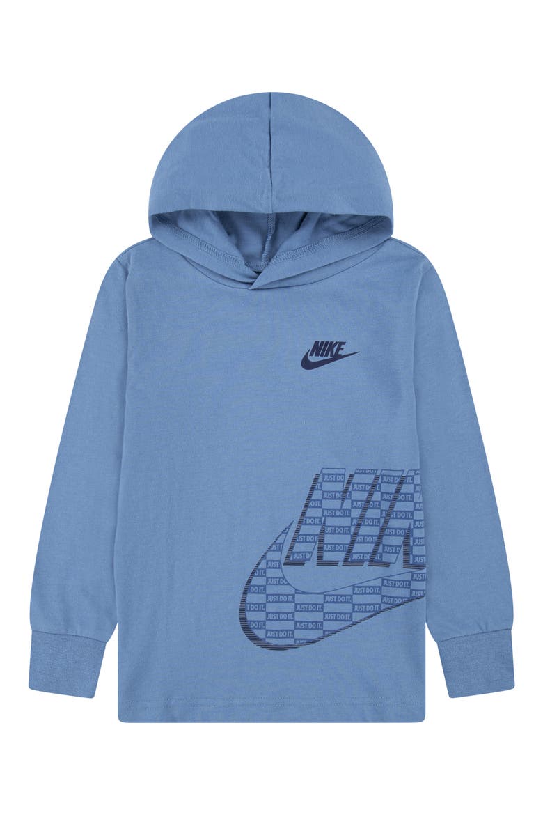 Kids' Futura Wrap Graphic Hooded T-Shirt, Main, color, NIKE AEGEAN STORE