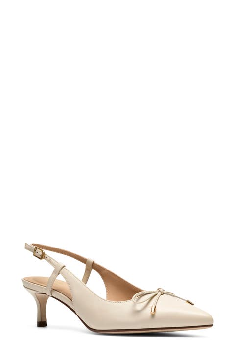 Zarey Bow Pointed Toe Slingback Pump (Women)