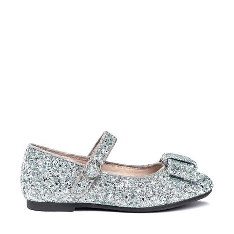 Ellen Glitter Bow Flats