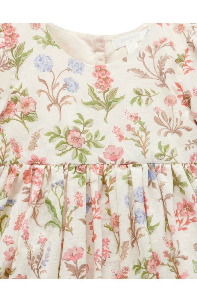 Purebaby Linen Blend Dress & Headband, Alternate, color, Dune Flowers Print