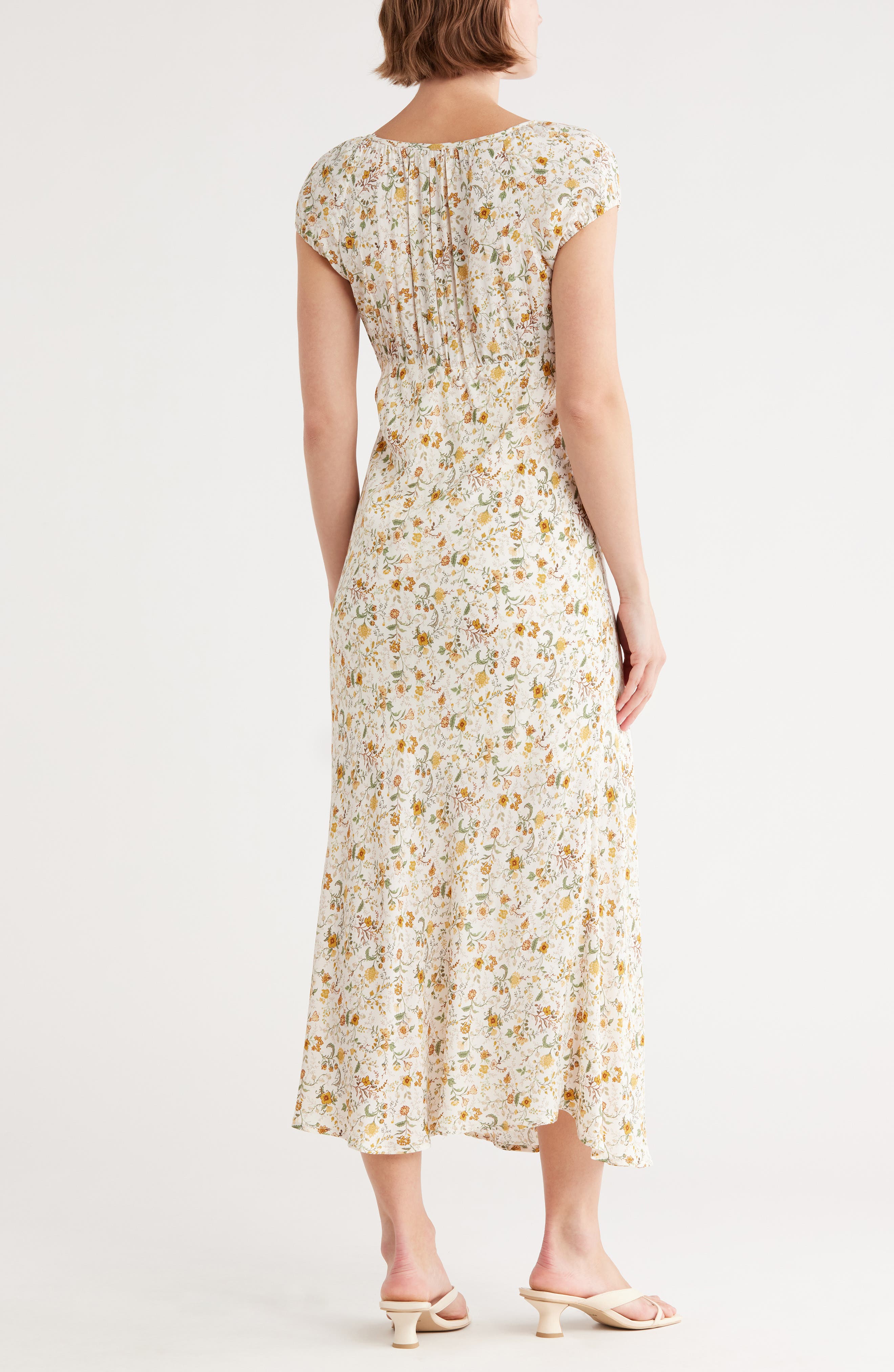 Cap Sleeve Midi Dress - image 2